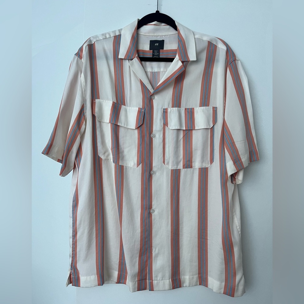Men’s Short-Sleeve Striped Button Down - NWOT